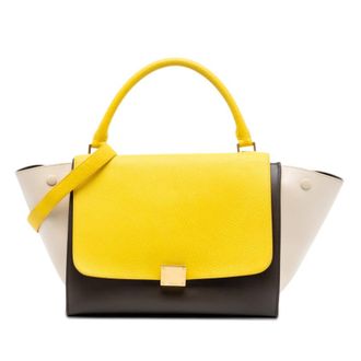 Celine Pre-owned Celine Small Tricolor Leather Trapeze Satchel Ladies MGFJIFEZJKO3FDI5