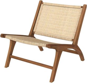 Rendez-Vous D&eacute;co Rendez-vous D&eacute;co - Sill&oacute;n De Madera De Teca Y Rat&aacute;n Natural - Kilka