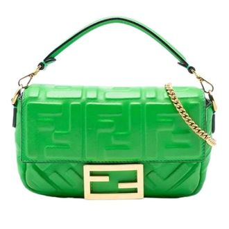 Fendi Pre-owned Shoulder Bags, female, Green, Size: ONE SIZE Pre-owned Vintage Shoulder Bag