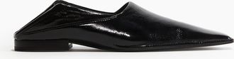 H&M Lederloafer mit eckiger Spitze - Schwarz