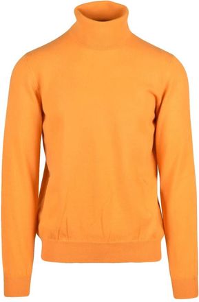 Alpha Studio Dolcevita Trui - Heren - Cashmere truien - Oranje - 2XL - Kasjmier - Truien & Vesten