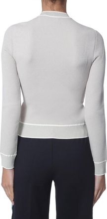 Off-white Cropped Viscose Sweater - Grey