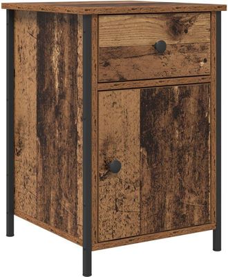 vidaXL Armario de Noche con cajón Madera vieja 40 x 42 x 60 cm Vidaxl