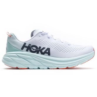 Hoka One One Hoka Rincon 3 Synthetic Textile Womens Lace Up Trainers - White Blue Glass - Size:UK 4.5