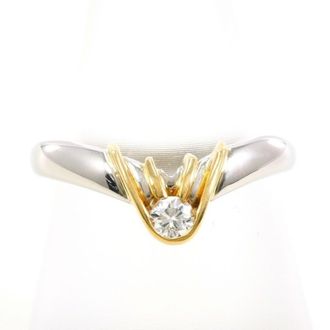 C&A Platinum Yellow Gold Yellow Gold (18K) Platinum 900 Band Ring (Pre-Owned)