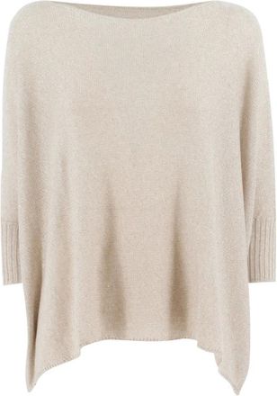 Le Tricot Perugia Round-neck Knitwear, female, Beige, Size: XS/S Round-neck Jumper