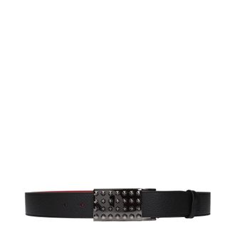 Christian Louboutin Cinture Funky Herrens Leder Schwarz