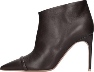 Malone Souliers Viviana 90 Enkellaars - Dames - Laarzen met Hak - Bruin - 36 EU - Leer - Schoenen