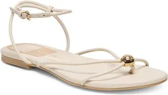 Dolce Vita Kenley Ankle Strap Sandal in Creme Leather at Nordstrom, Size 8.5