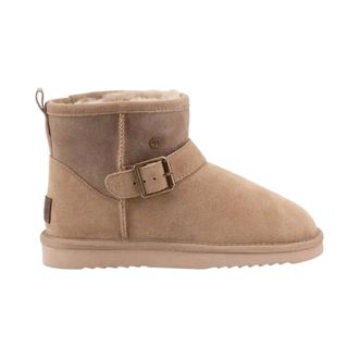Warmbat Schoenen, Dames, Beige, 41 EU, Wol, Wallaby Buckle Suede