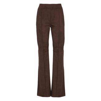 D.exterior Pantaloni Palazzo in Velluto - - Trousers - Donna - Marrone - S