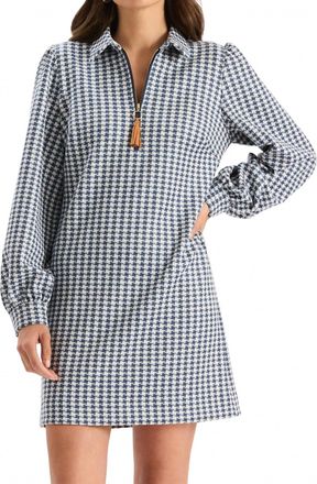 Tyler B&ouml;e Melanie Knit Dress In Houndstooth Navy