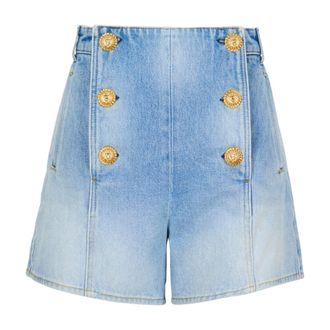 Balmain Mujer, Pantalones cortos, Azul, Talla: S