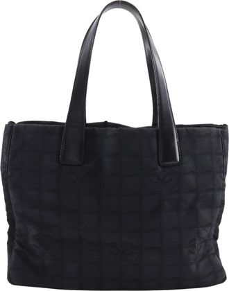 Chanel Black Nylon Canvas Tote Bag Weekend Bag (Pre-Owned)