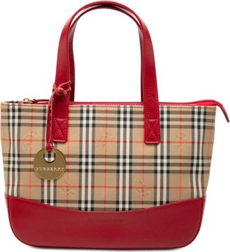 Burberry Pre-owned Burberry Haymarket Check Canvas Tote K88I3T1SOCKIHQND