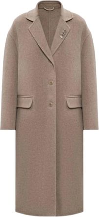 Ermanno Scervino Dames, Mantels, Beige, Maat: XS Wol