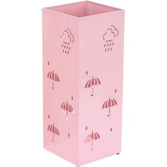 OEM Parag&uuml;ero Cuadrado De Metal Para Entrada, Ideal Para Pasillo, Entrada Y Sala De Estar. Capacidad Para 4 O 5 Paraguas (color Rosa)