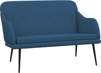 vidaXL Banco De Tela Azul 110x76x80 Cm Vidaxl