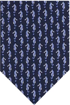 Ferragamo Blue Printed Tie