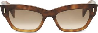 Alexander McQueen Womens Sunglasses Cat-Eye Saddle Brown Acetate
