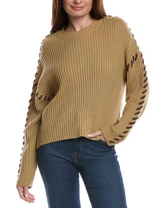 Theo & Spence Ribbed Whipstitch Sweater