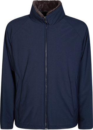Herno Plush-Lined Zippered Casual Jacket