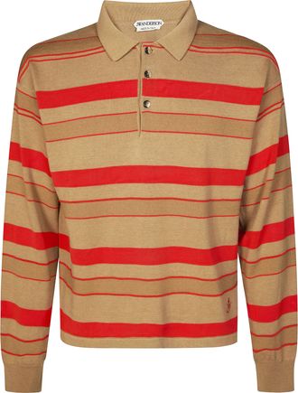 J.W.Anderson Knitted Bold Striped Rugby Polo Shirt