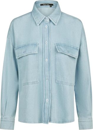 Marc Aurel Oversized Denim Overshirt met Zakken - Dames - Spijkerjassen - Blauw - S - Denim - Jassen