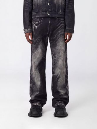Camper Straight Fit Jeans in Bleached Denim with Worn Effect
