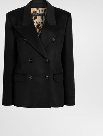 Dolce & Gabbana Linda Double-breasted Cashmere Jacket - Woman Blazers Black 36