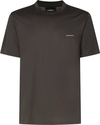 Emporio Armani Logo Print Lyocell-Blend T-Shirt, Size X-Small