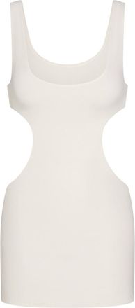 SKIMS Cut-out Stretch-jersey Mini Dress - Off White - M (UK12-14)