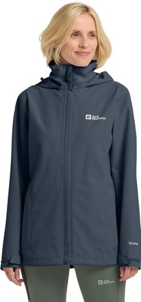Jack Wolfskin Funktionsjacke JACK WOLFSKIN TRAILTIME 2L JKT W, Damen, Gr. XS, blau (midnight, sky), Oberstoff: 100% POLYESTER ; Futter 1: 100% POLYESTER ; Futter 2: