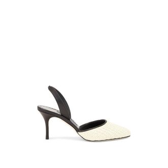Manolo Blahnik Raffia Womens Pumps
