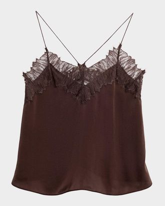 Iro Newin Silk Lace-Trim Cami