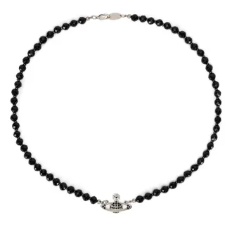 Vivienne Westwood Necklaces, female, Black, Size: ONE SIZE Chocker Messaline