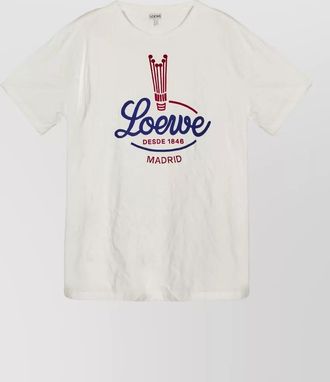 Loewe madrid cotton jersey t shirt front print