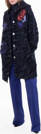 Ferragamo Ferragamo Poppies Jacquard Wool-Blend Coat