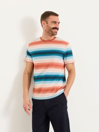 Fat Face FatFace Terracotta Ombre Stripe T-Shirt
