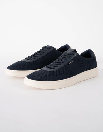 HUGO BOSS Mens BOSS Orange Kieran_Tenn_knal Mens Trainers 50563181 - Dark Blue 401 - Navy - Size: 12