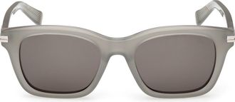 Ermenegildo Zegna 54mm Rectangular Sunglasses in Grey/smoke at Nordstrom