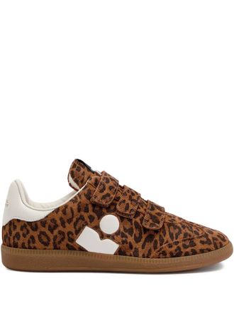 Isabel Marant Beth leopard-print sneakers - Bruin