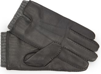 Oliver Brown Sherborne Leather and Cashmere Lined Gloves