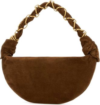 Saint Laurent Womens Brown Suede Amalia Shoulder Bag Orangecaramelcogn Borse A Mano
