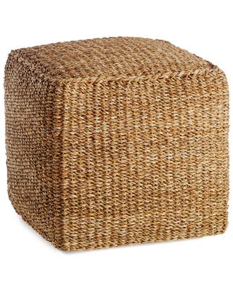Napa Home & Garden Seagrass Square Pouf