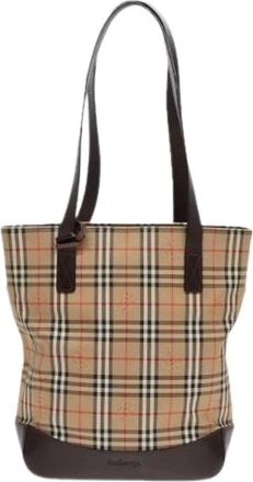 Burberry Pre-owned Tote Bags, female, Beige, Size: ONE SIZE Pre-owned Nova Check Tote