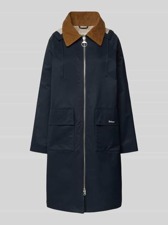 Barbour Mantel mit Kapuze Modell JEMA in Marine, Gr&ouml;&szlig;e 46