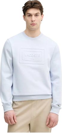 Lacoste Sweatshirt van fleece met reli&euml;f - Heren - Sweatshirts - Blauw - 2XL - Katoen - Hoodies & sweatvesten