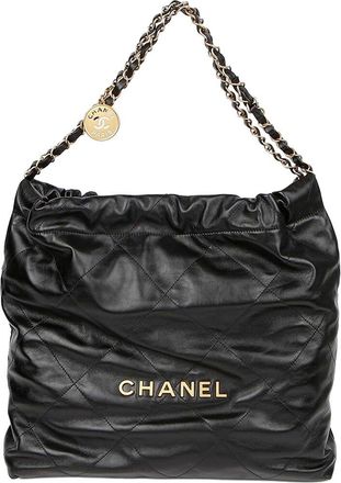 Chanel Black Calfskin Medium Shoulder Bag (Authentic Pre-Loved)