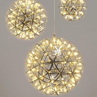 CGC Lighting Fawkes Warm White Chrome Silver Firework / Starburst Chandelier 100cm in Metallic Silver